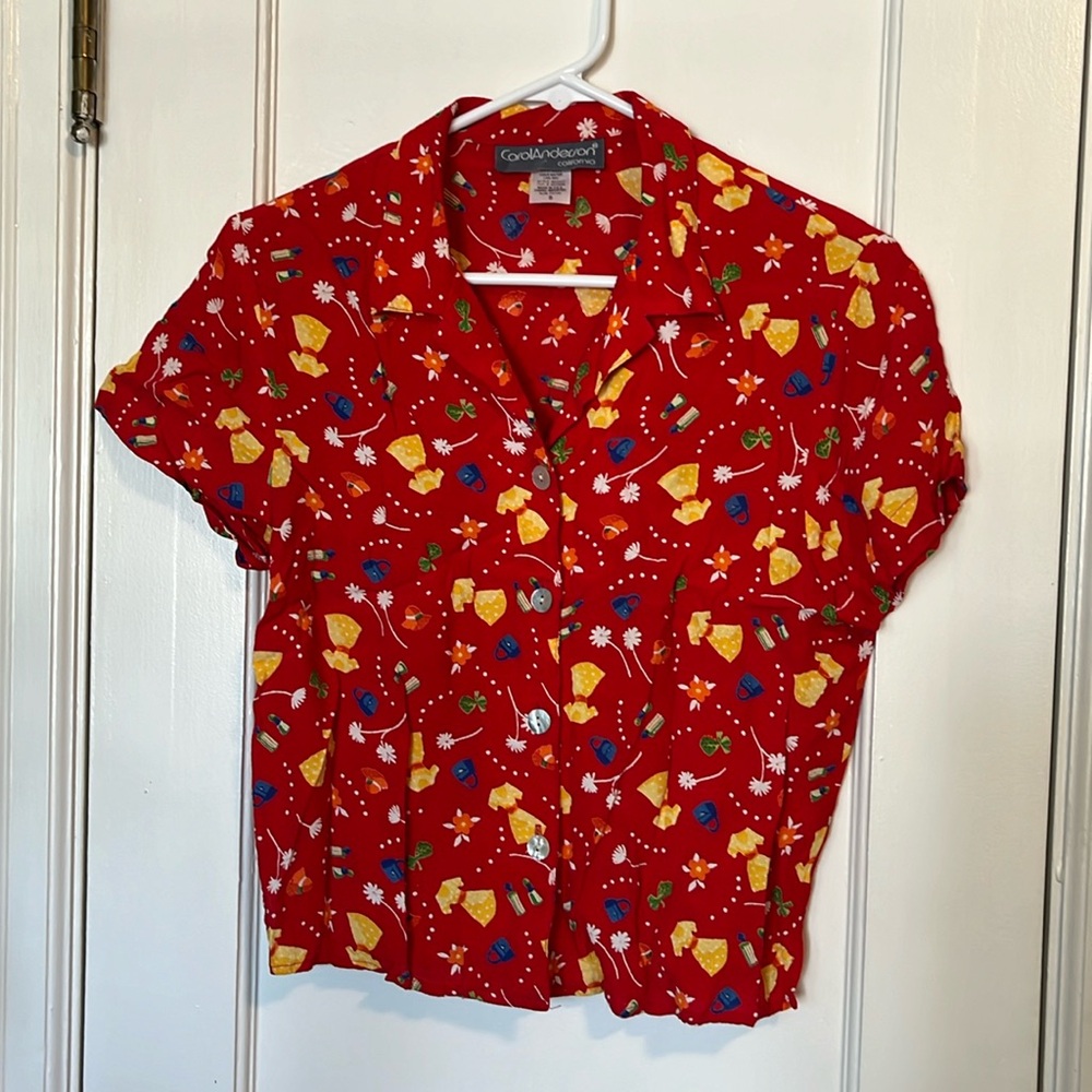 Vintage Carol Anderson Party Button Up